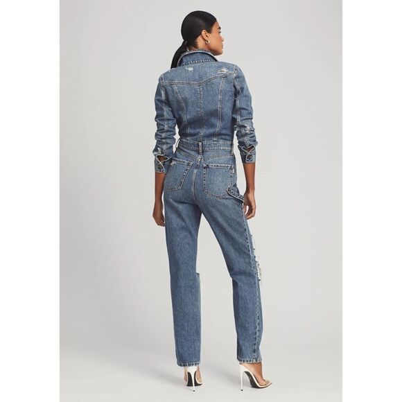 NWT Retrofete Cora Denim Jumpsuit XS - Picture 6 of 16